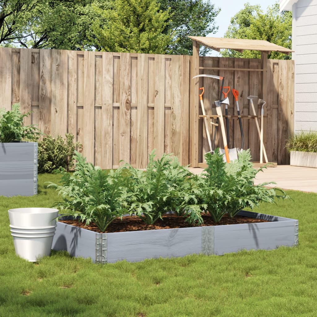 Solid pine wood planter 100x100 cm