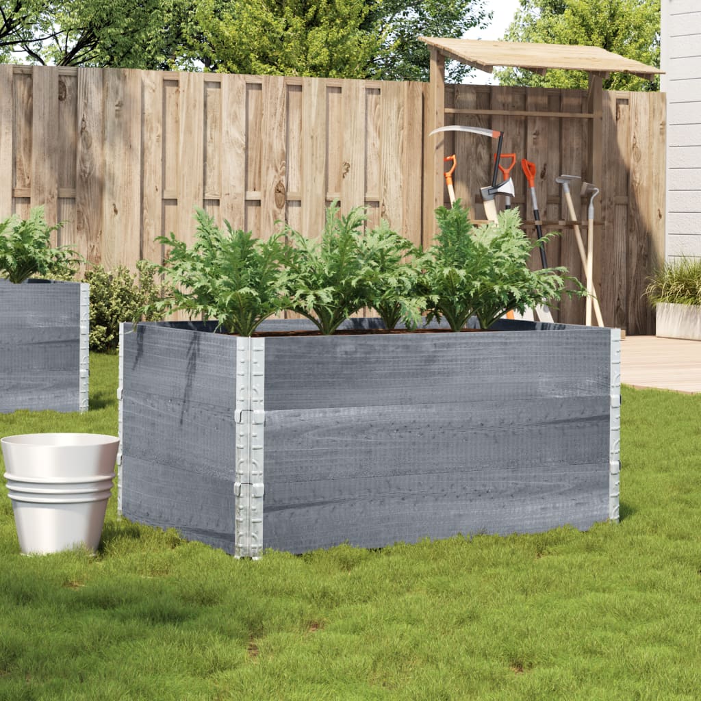 Solid pine wood planter 100x100 cm