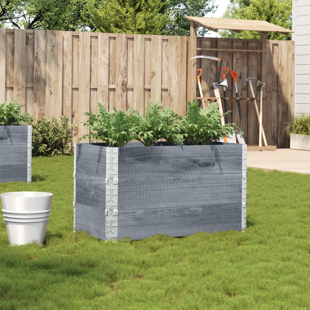 Solid pine wood planter 100x100 cm