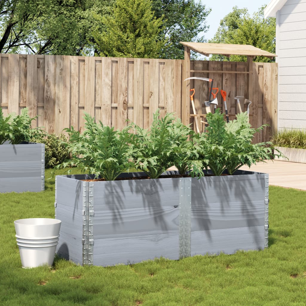 Solid pine wood planter 100x100 cm