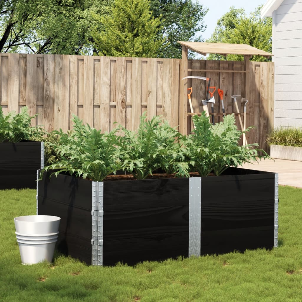 Solid pine wood planter 100x100 cm