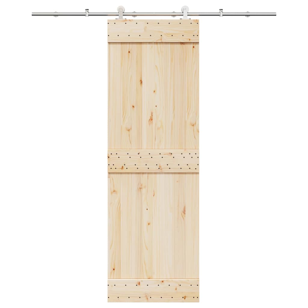 Kit de herrajes para puerta corredera 183 cm acero plateado
