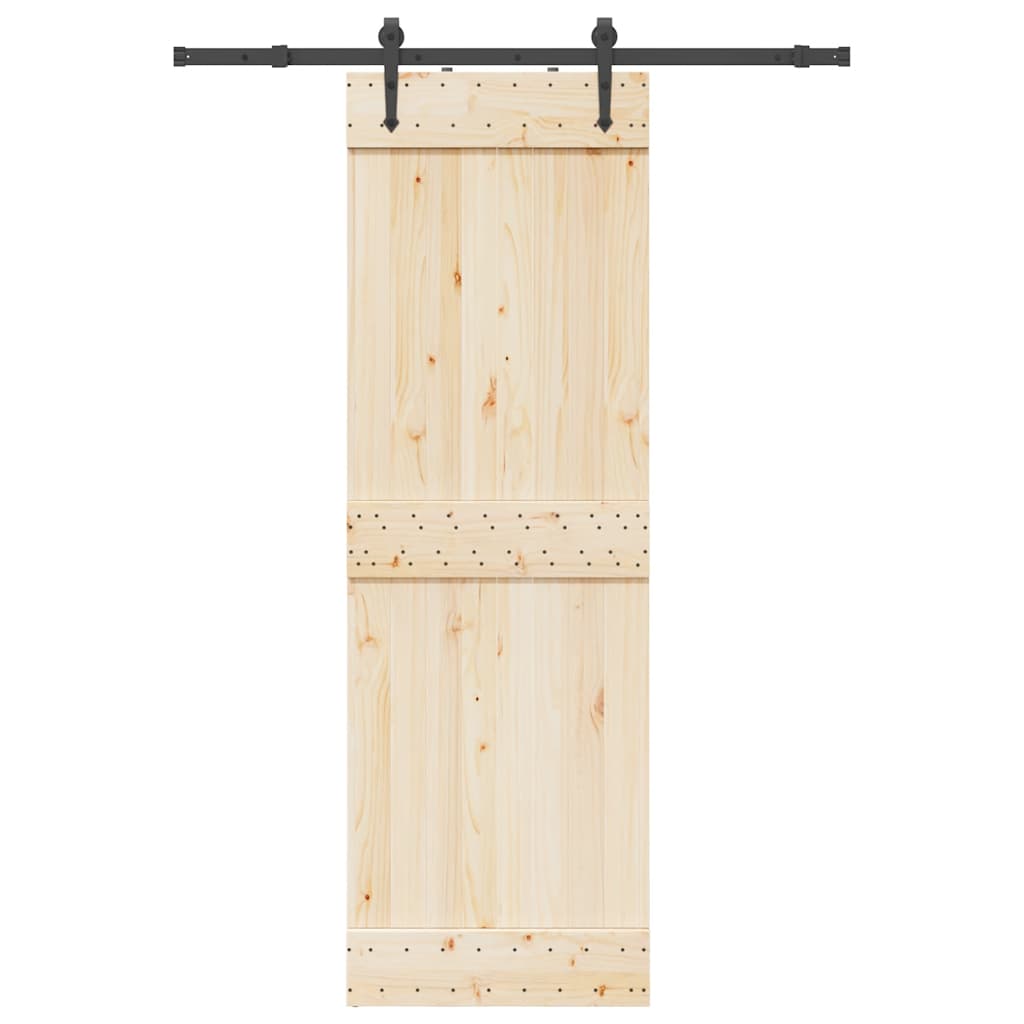 Kit de herrajes para puerta corredera 183 cm acero plateado