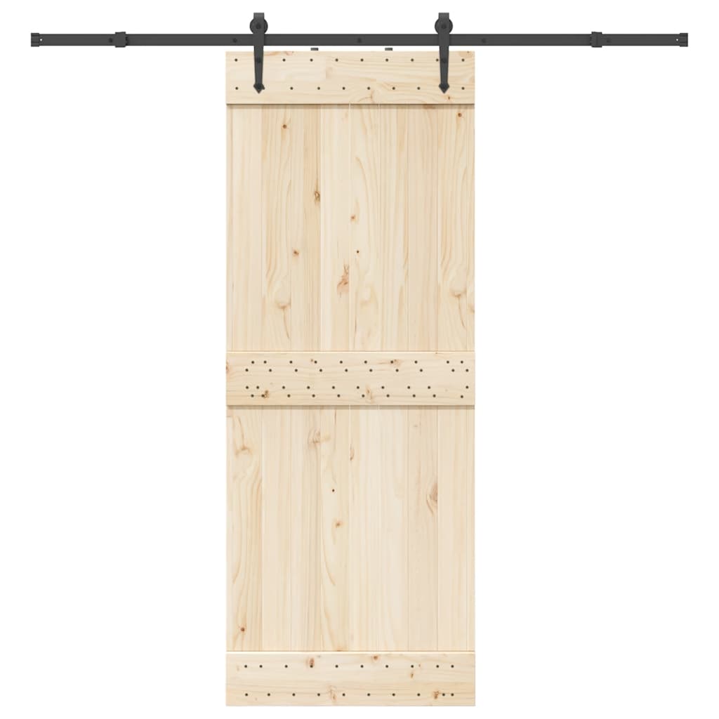 Kit de herrajes para puertas correderas acero negro 200 cm