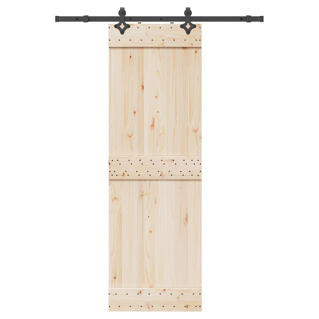 Kit de herrajes para puerta corredera 183 cm acero plateado