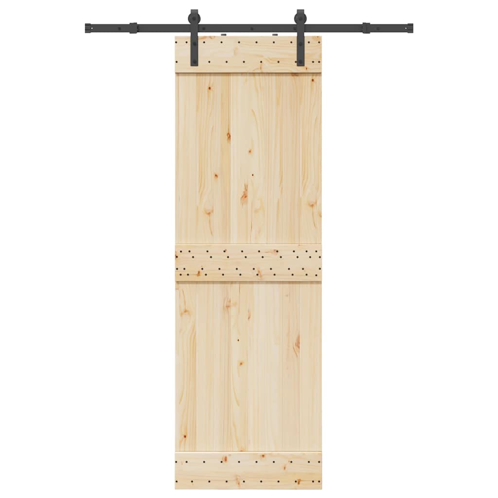 Kit de herrajes para puerta corredera 183 cm acero plateado