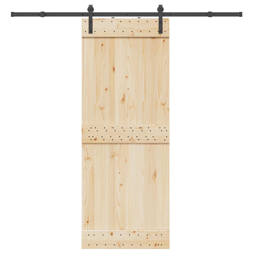 Kit de herrajes para puertas correderas acero negro 200 cm