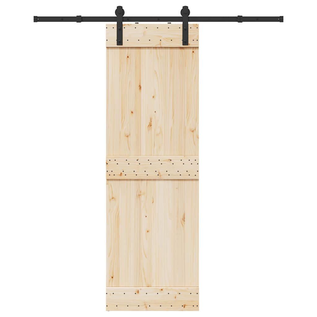 Kit de herrajes para puerta corredera 183 cm acero plateado
