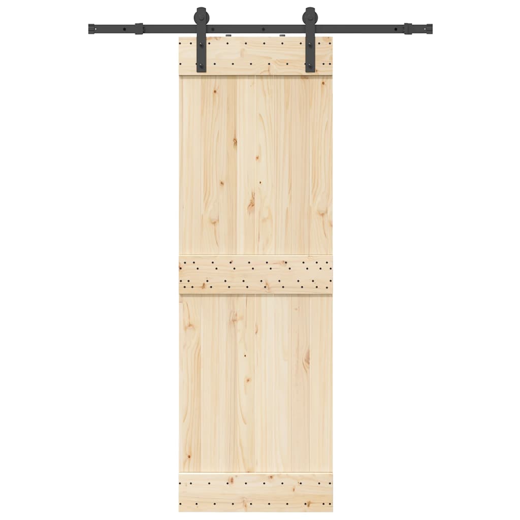 Kit de herrajes para puerta corredera 183 cm acero plateado