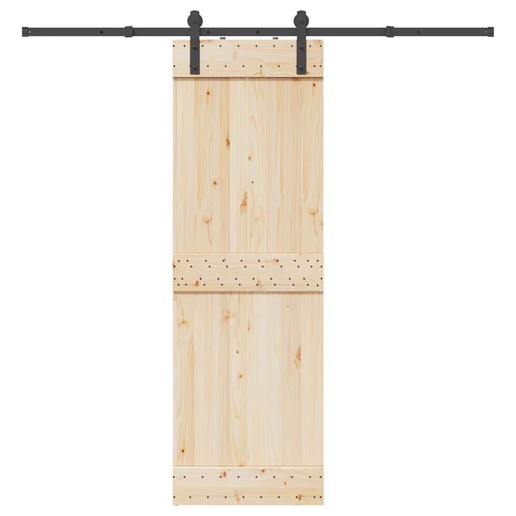 Kit de herrajes para puertas correderas acero negro 200 cm