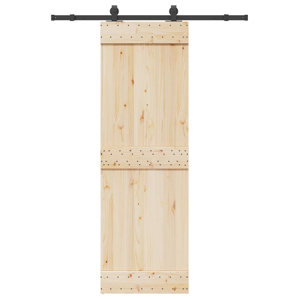 Kit de herrajes para puerta corredera 183 cm acero plateado