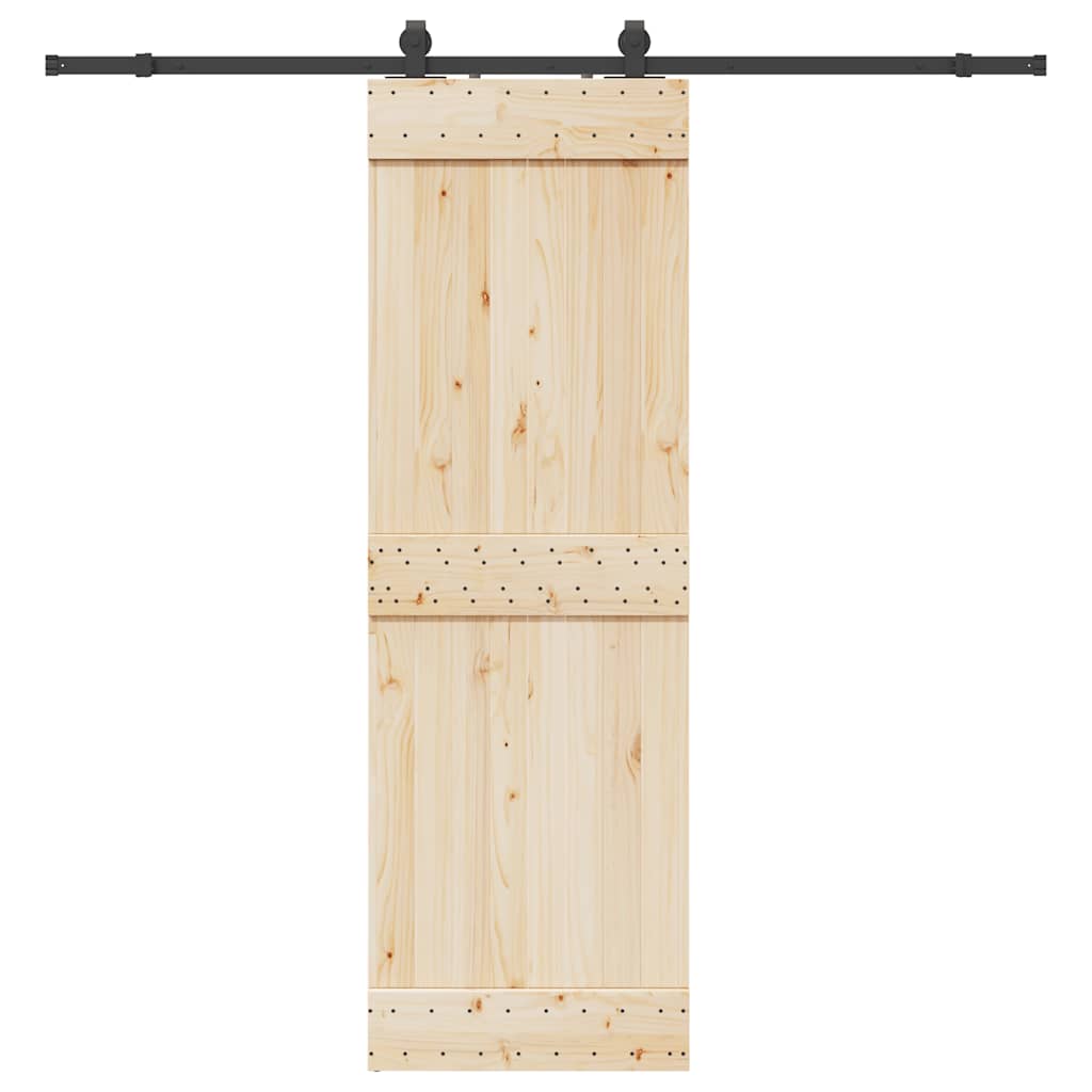 Kit de herrajes para puertas correderas acero negro 200 cm
