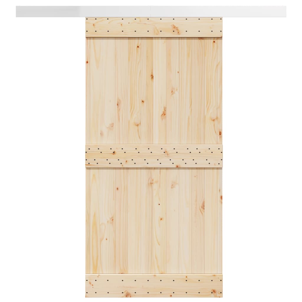 Kit de herrajes para puertas correderas acero negro 200 cm