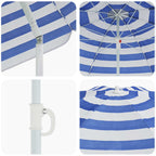 Parasol de playa Azul y 206 x 206 x 212 cm Poliéster y metal