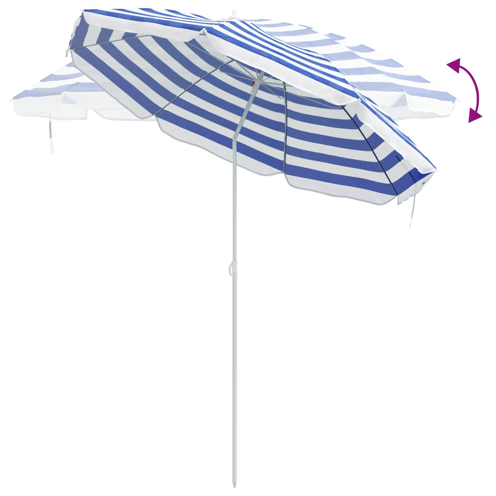 Parasol de playa Azul y 206 x 206 x 212 cm Poliéster y metal