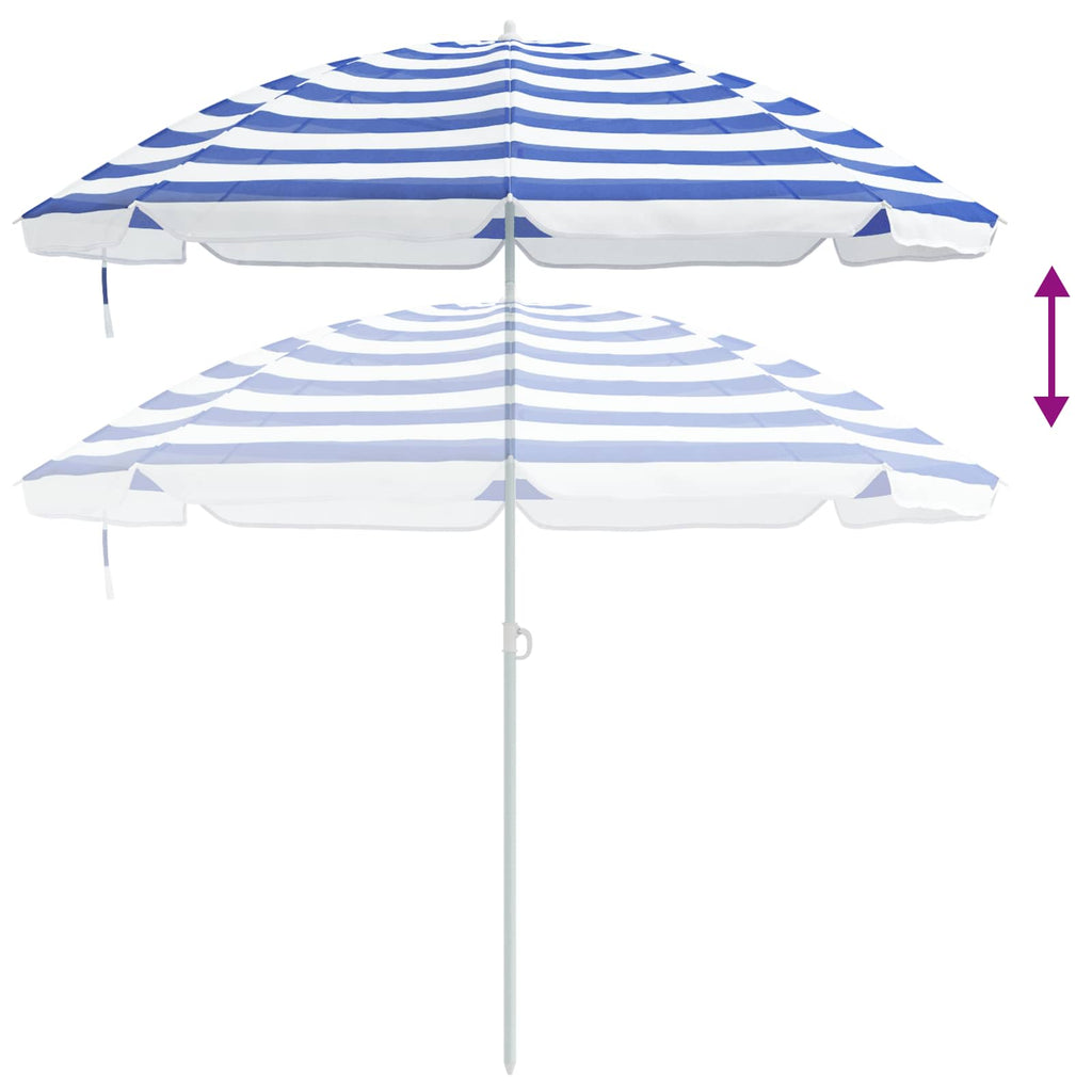 Parasol de playa Azul y 206 x 206 x 212 cm Poliéster y metal