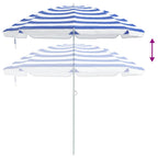 Parasol de playa Azul y 206 x 206 x 212 cm Poliéster y metal