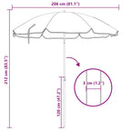 Parasol de playa Azul y 206 x 206 x 212 cm Poliéster y metal