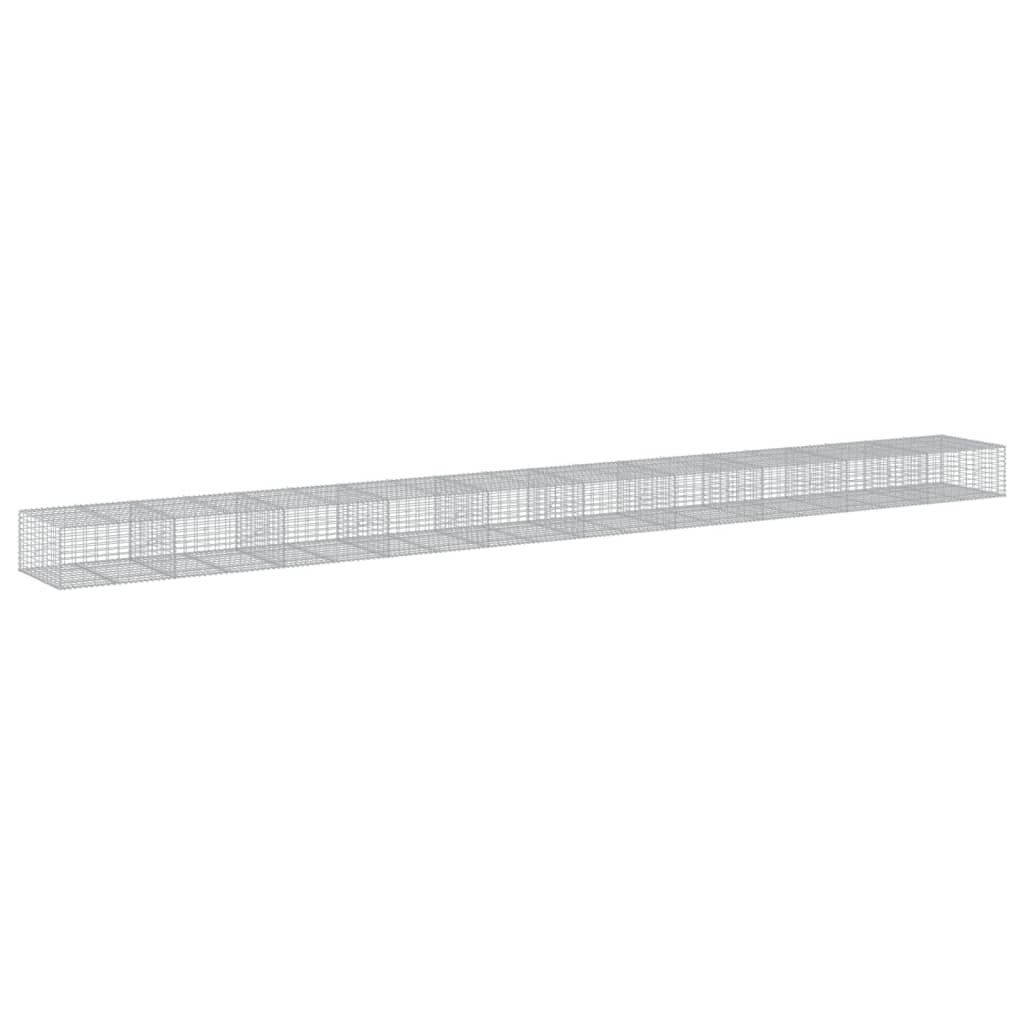 Cesta de gaviones con cubierta hierro galvanizado 1000x100x50cm