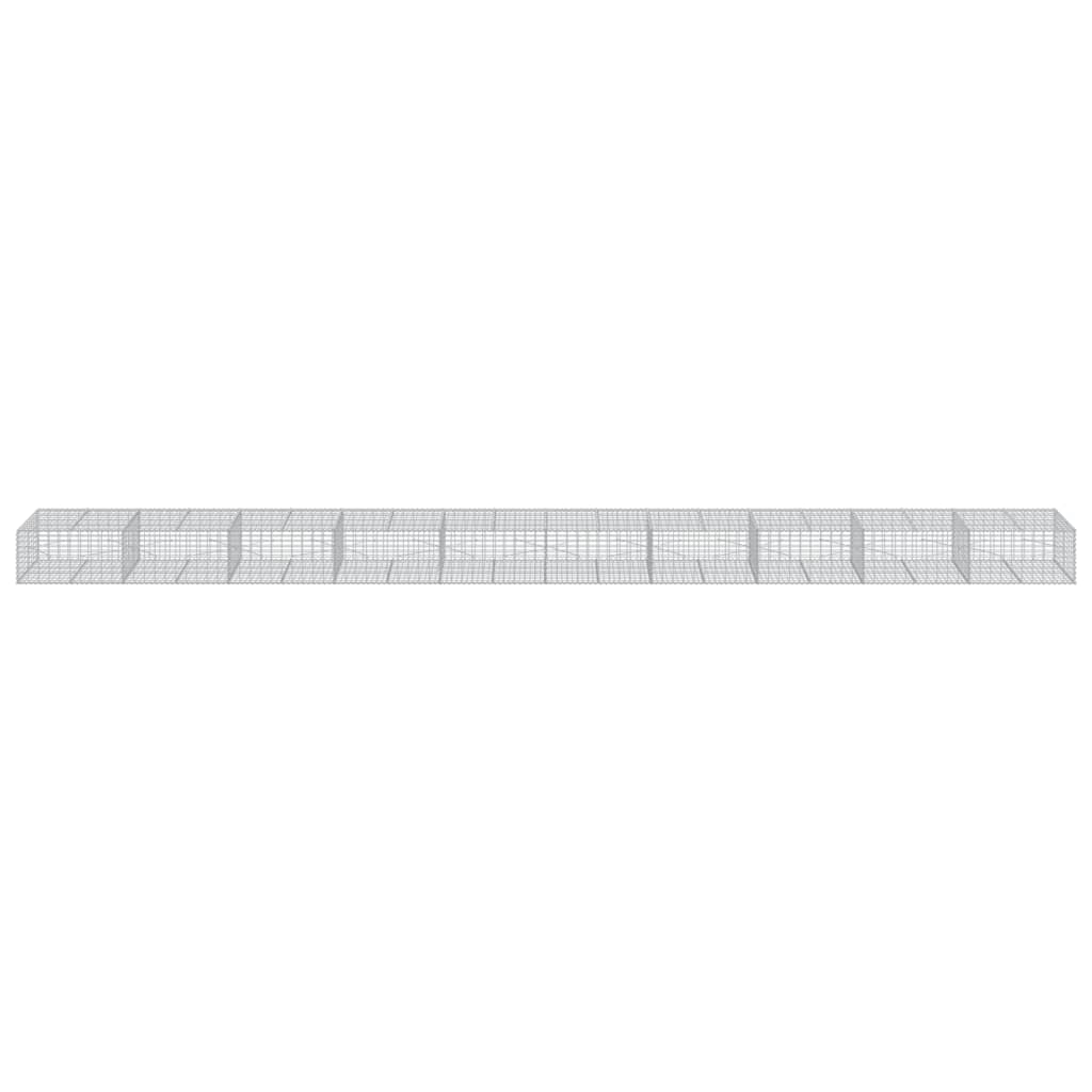 Cesta de gaviones con cubierta hierro galvanizado 1000x100x50cm