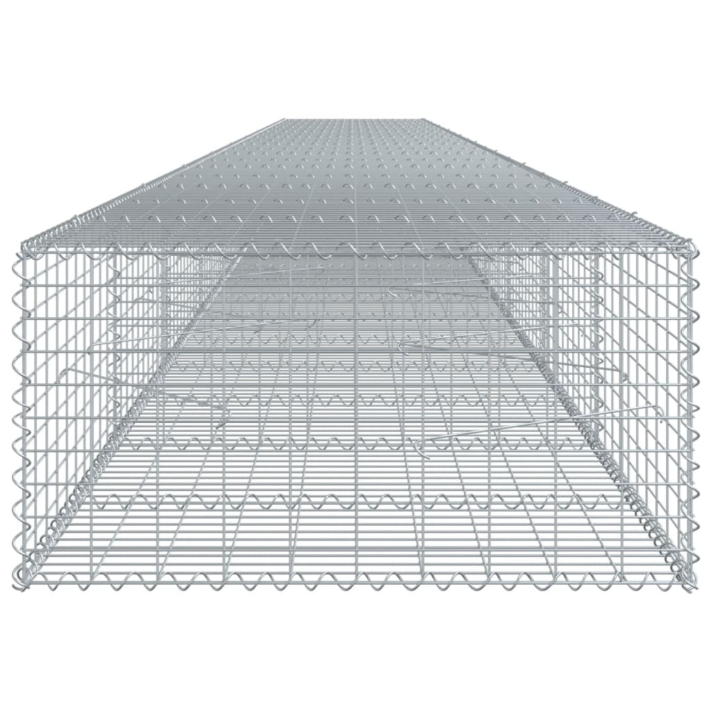 Cesta de gaviones con cubierta hierro galvanizado 1000x100x50cm
