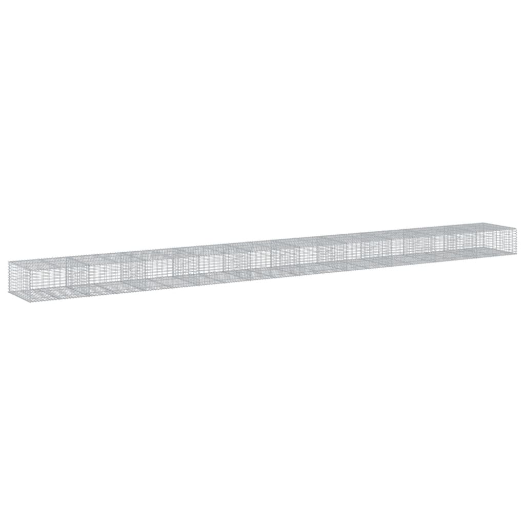 Cesta de gaviones con cubierta hierro galvanizado 1000x100x50cm