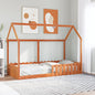 White solid wood children's house bed 80x200 cm