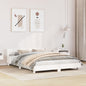 Cama sin colchón madera maciza de pino blanca 180x200 cm