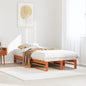 Cama sin colchón madera maciza de pino blanca 180x200 cm