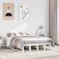 Cama sin colchón madera maciza de pino blanca 180x200 cm