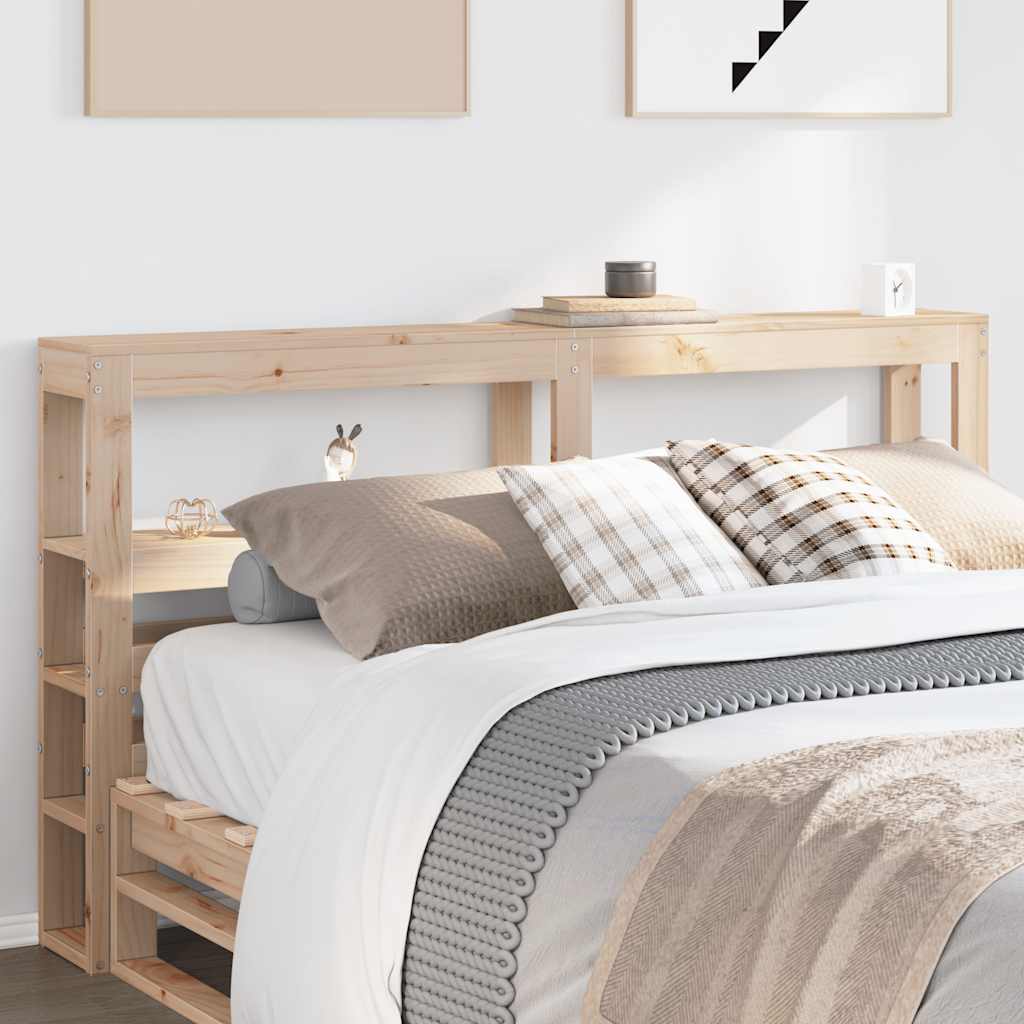 Cabecero 100 cm Madera Maciza Acacia y Hierro