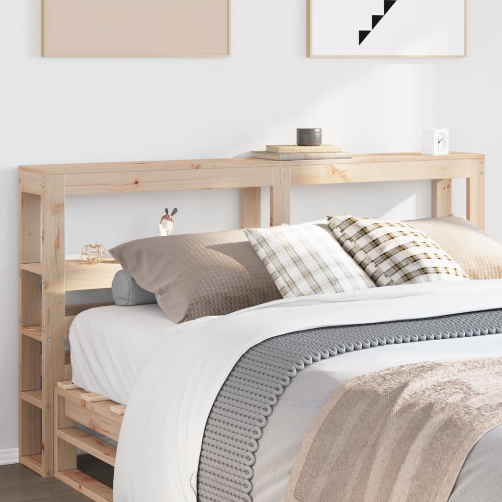 Cabecero 100 cm Madera Maciza Acacia y Hierro