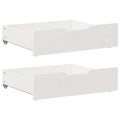 Cajones debajo cama 2 uds madera maciza pino blanco 65x55x17 cm