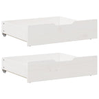 Cajones debajo cama 2 uds madera maciza pino blanco 65x55x17 cm