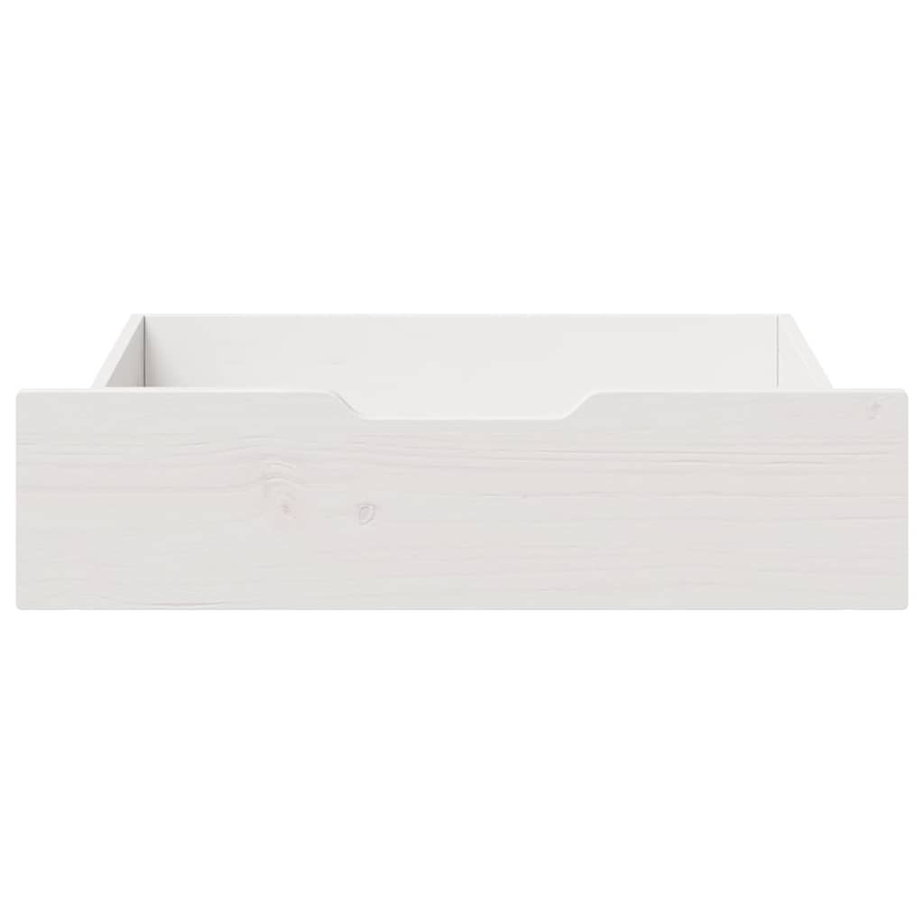 Cajones debajo cama 2 uds madera maciza pino blanco 65x55x17 cm