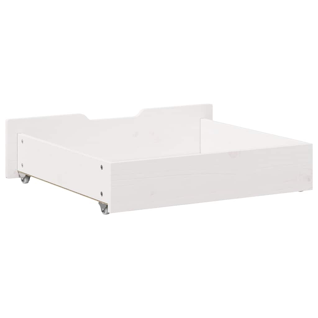 Cajones debajo cama 2 uds madera maciza pino blanco 65x55x17 cm