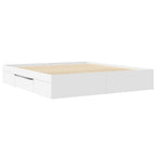 Cama sin colchón blanca 180x200 cm madera de ingeniería
