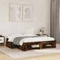 Estructura de cama sin colchón madera maciza pino 75x190 cm