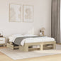 Cama sem colchão madeira maciça pinho castanho cera 80x200 cm
