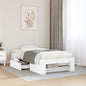 Cama sem colchão madeira maciça pinho castanho cera 80x200 cm