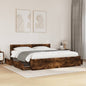 Cama con cabecero madera de ingeniería gris hormigón 120x190 cm