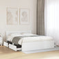 Estrutura de cama com cabeceira em madeira maciça de pinho branco 180x200 cm