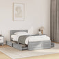 Cama con cabecero madera de ingeniería gris hormigón 120x190 cm