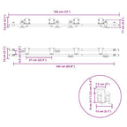 Kit de herrajes para puerta corredera 183 cm acero plateado