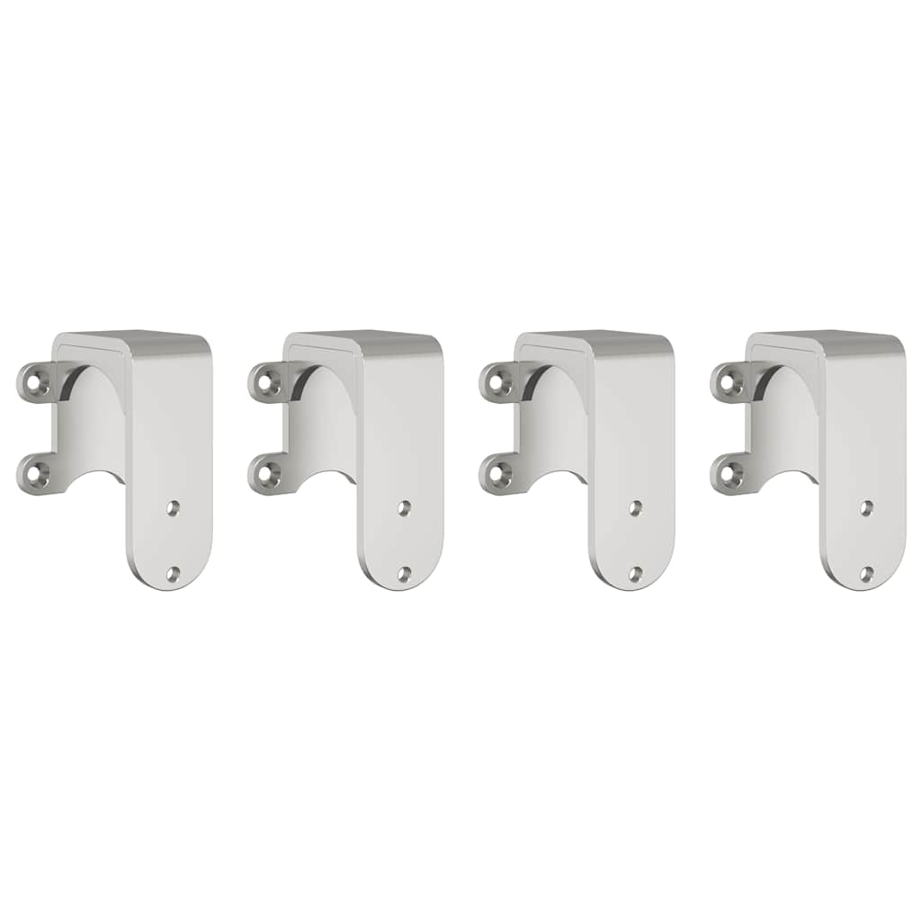 Kit de herrajes para puerta corredera 183 cm acero plateado