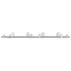 Kit de herrajes para puerta corredera 183 cm acero plateado