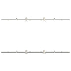 Kit de herrajes para puerta corredera 183 cm acero plateado