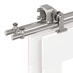 Kit de herrajes para puerta corredera 183 cm acero plateado
