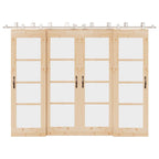 Kit de herrajes para puerta corredera 183 cm acero plateado