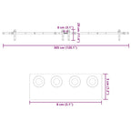 Kit de herrajes para puertas correderas acero negro 305 cm